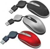 Mini Mouse Cabo Retratil Usb 800 Dpi Notebook Pc Óptico